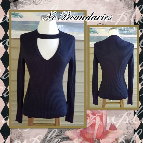 No Boundaries Sweaters - No Boundaries simple, think black sweater